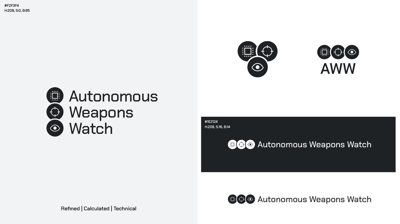 Visual identity for Autonomous Weapons Watch